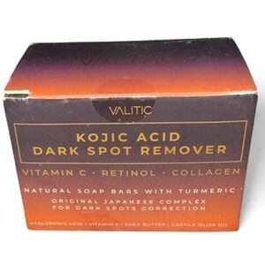 Valitic Kojic Acid Dark Spot Remover Soap Bars Vitamin‎ C Retinol Collagen